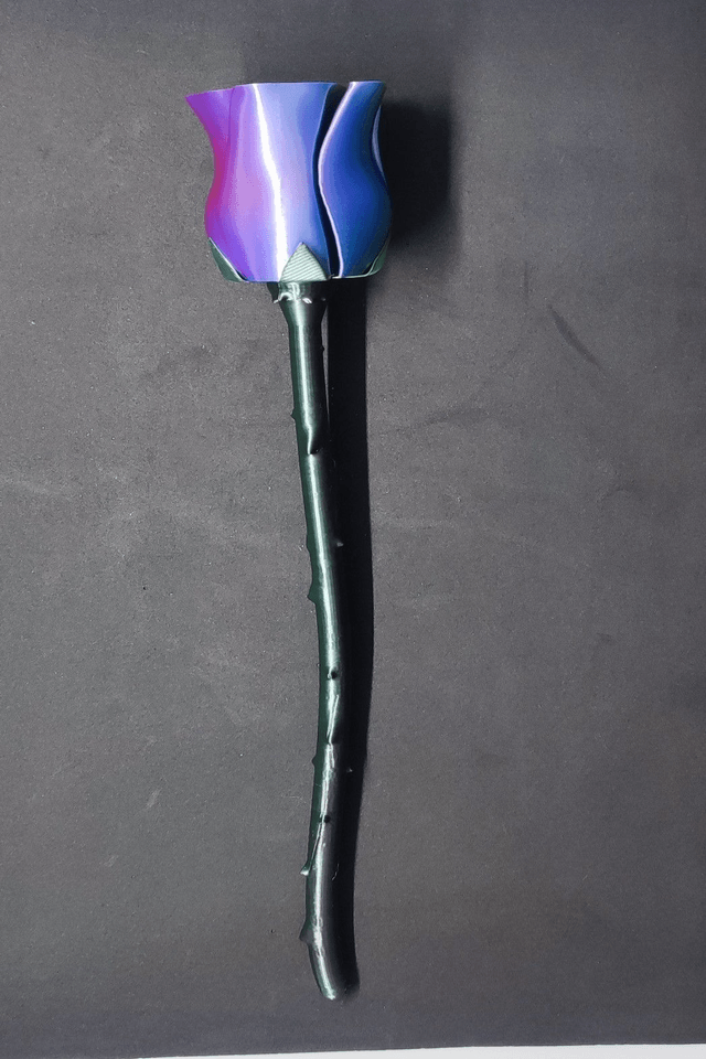 Rose 3 couleurs (violet jaune bleu)
