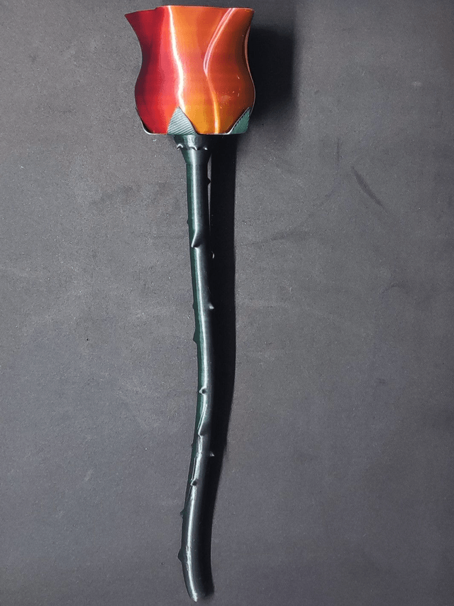 Rose 3 couleurs (rouge jaune bleu)
