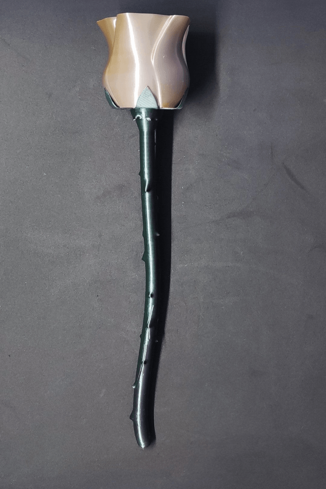 Rose or et argent