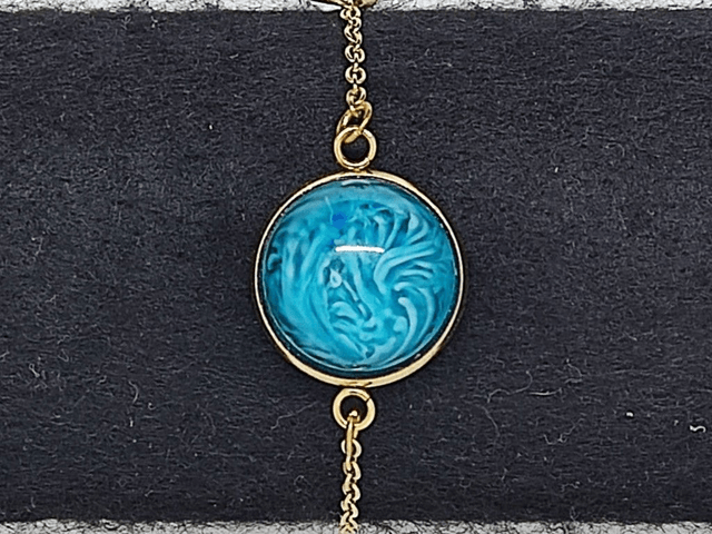 Bracelet resine bleu