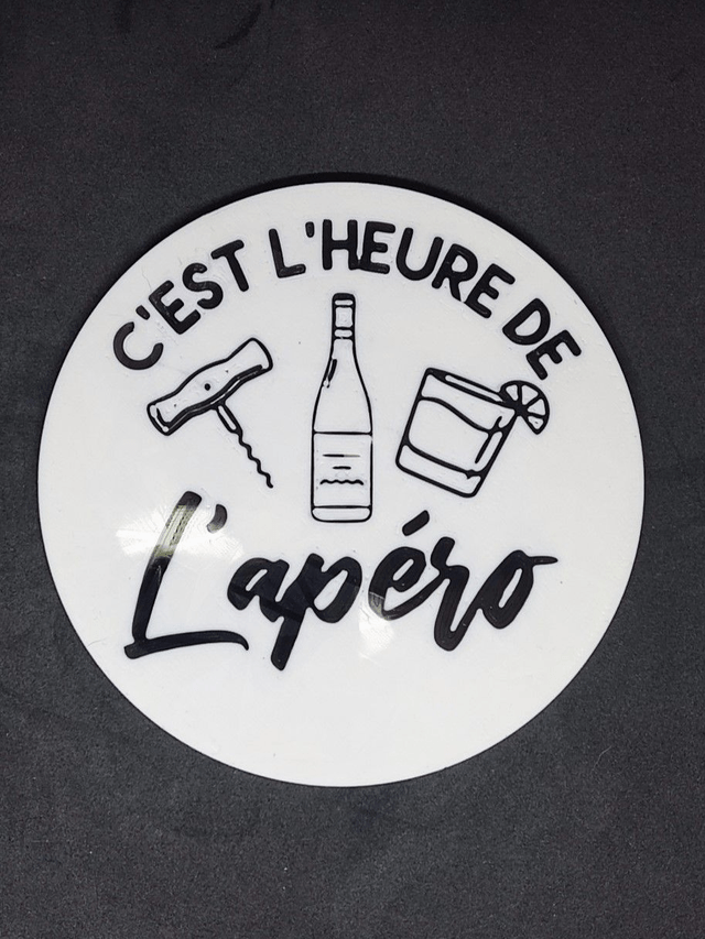 Dessous de verre "C'est l'heure de l'apéro"