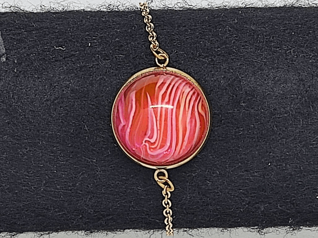 Bracelet résine rose