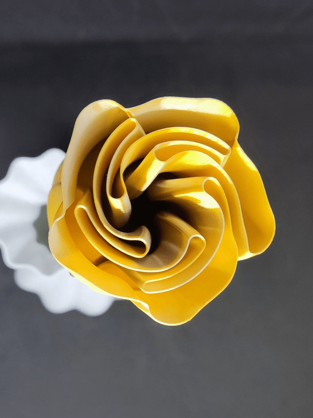 Rose or et argent