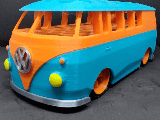 Combi VW Orange &amp; bleu - Organisateur de bureau