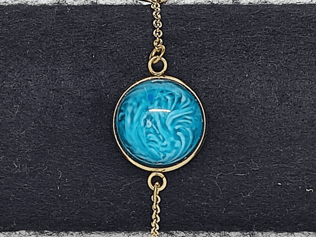 Bracelet resine bleu